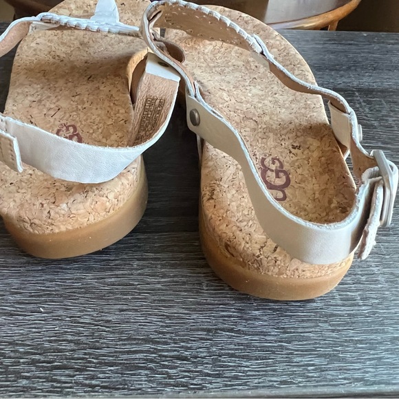 NWOT UGG Ayden White Perforated Leather Sling Back Sandals US5.5 EU36.5 - Picture 6 of 11